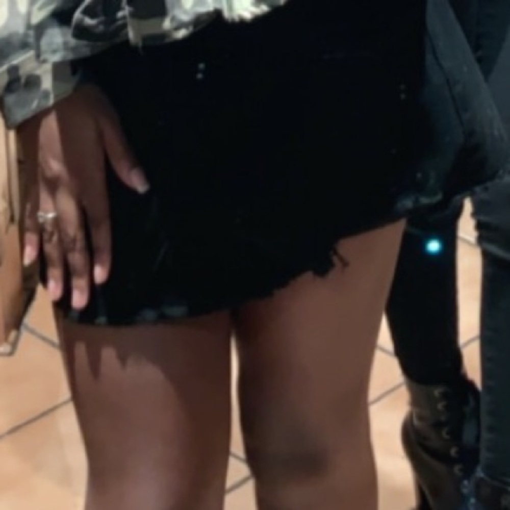 Black Jean mini Skirt